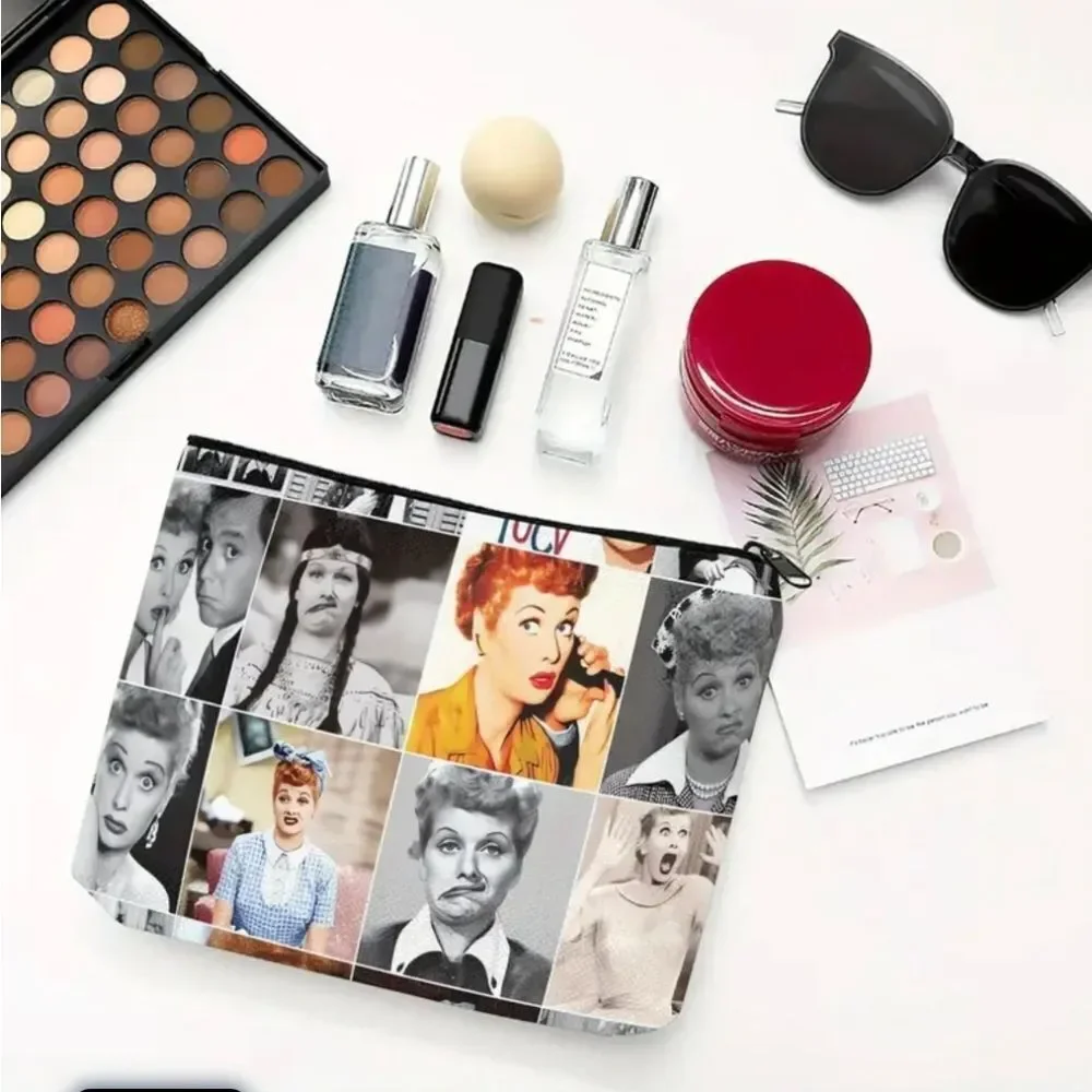 I Love Lucy Canvas Zippered Makeup Cosmetic Pouch